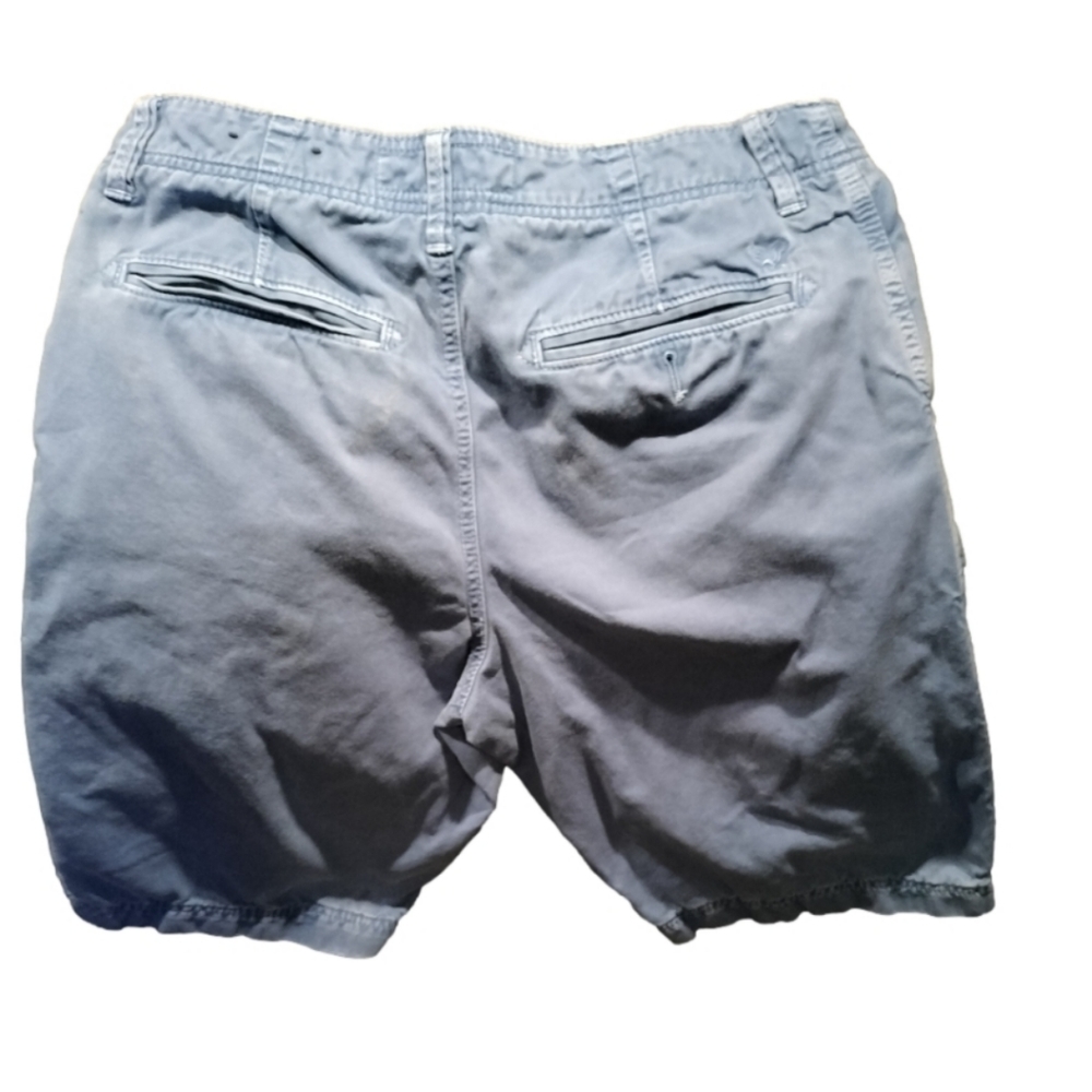 american eagle longer length flat front blue cotton shorts size 30 Inseam 11" - Picture 2 of 7